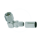 SMA Male Right Angle connector by Times for the LMR-240 cable series