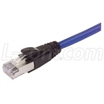 Premium Cat6a Cable Assemblies RJ45 10-Gig Shielded Network Patch Cables- Blue